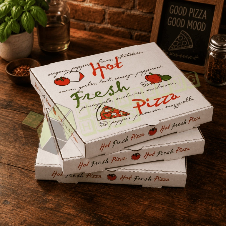 White Pizza Boxes
