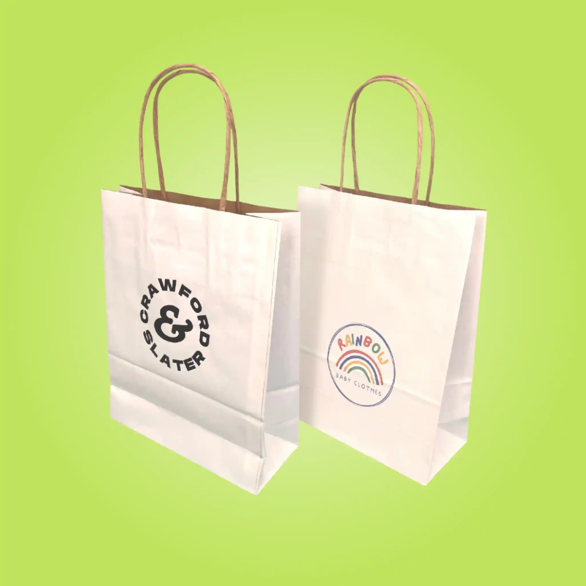 Custom White Paper Bags