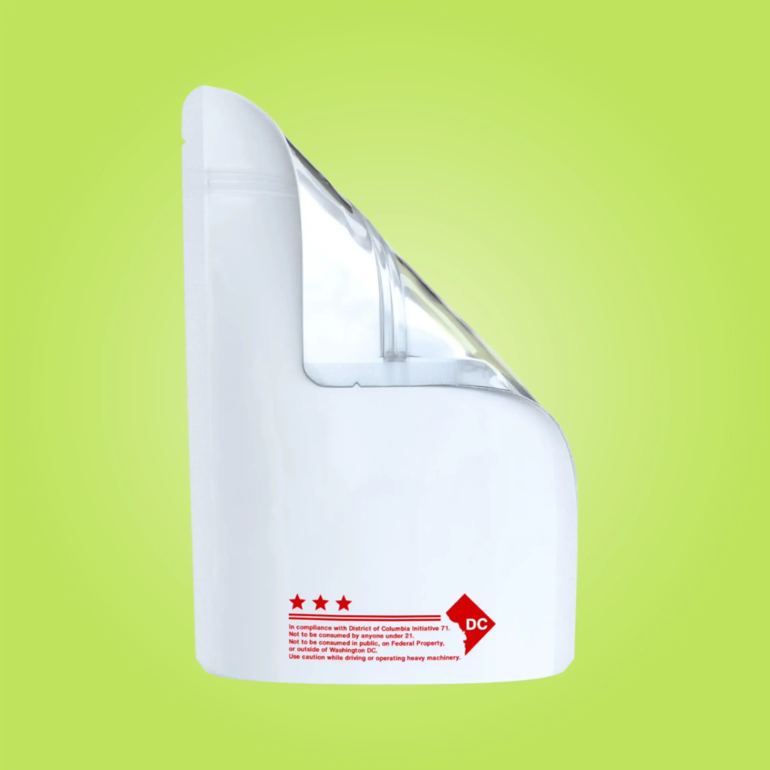 Clear and White Mylar Bags