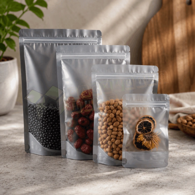 Clear and White Mylar Bags