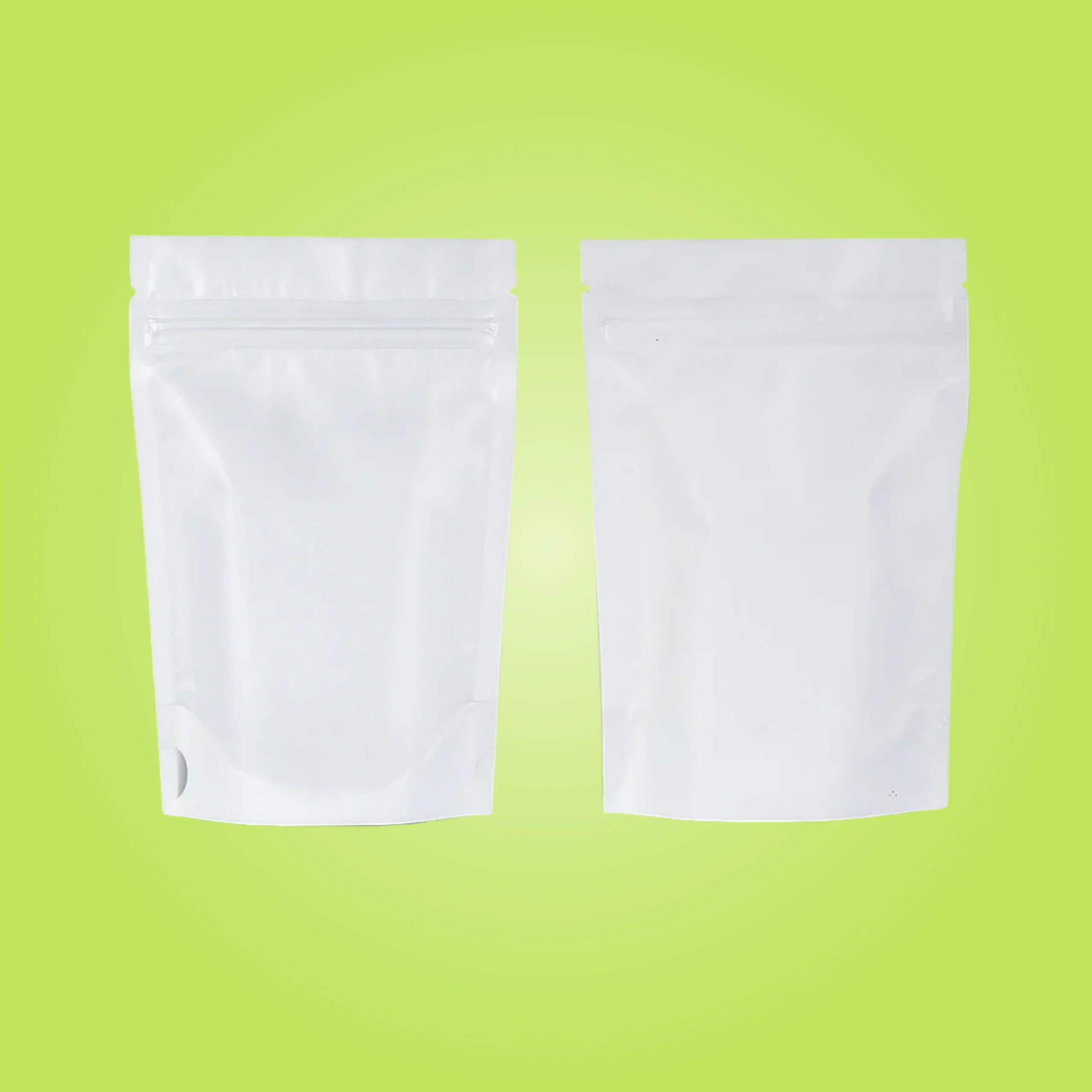 Clear and White Mylar Bags