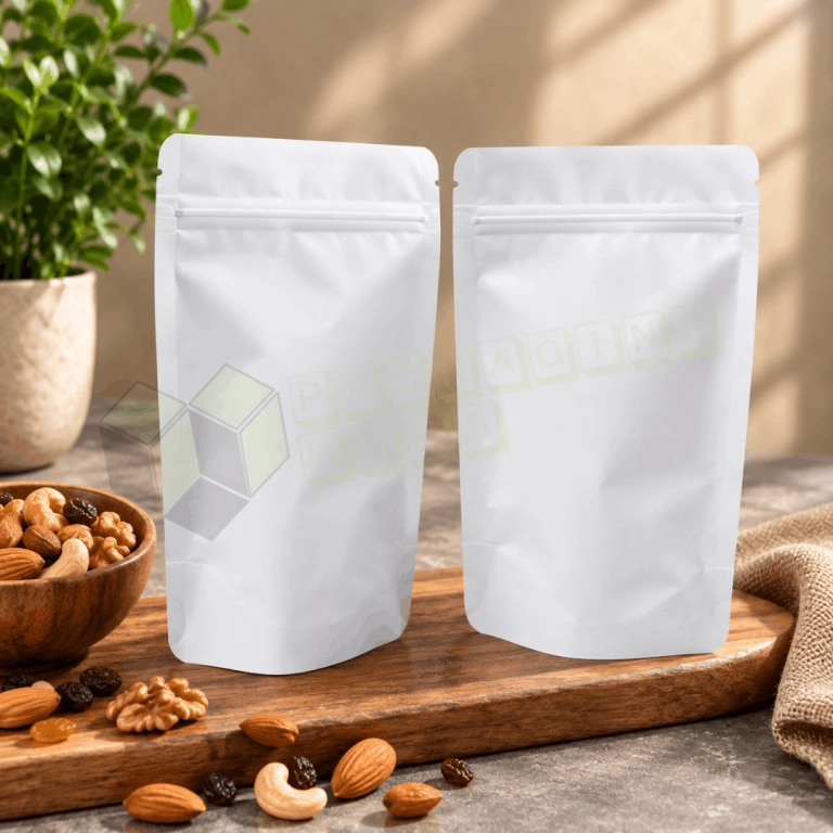 Clear and White Mylar Bags