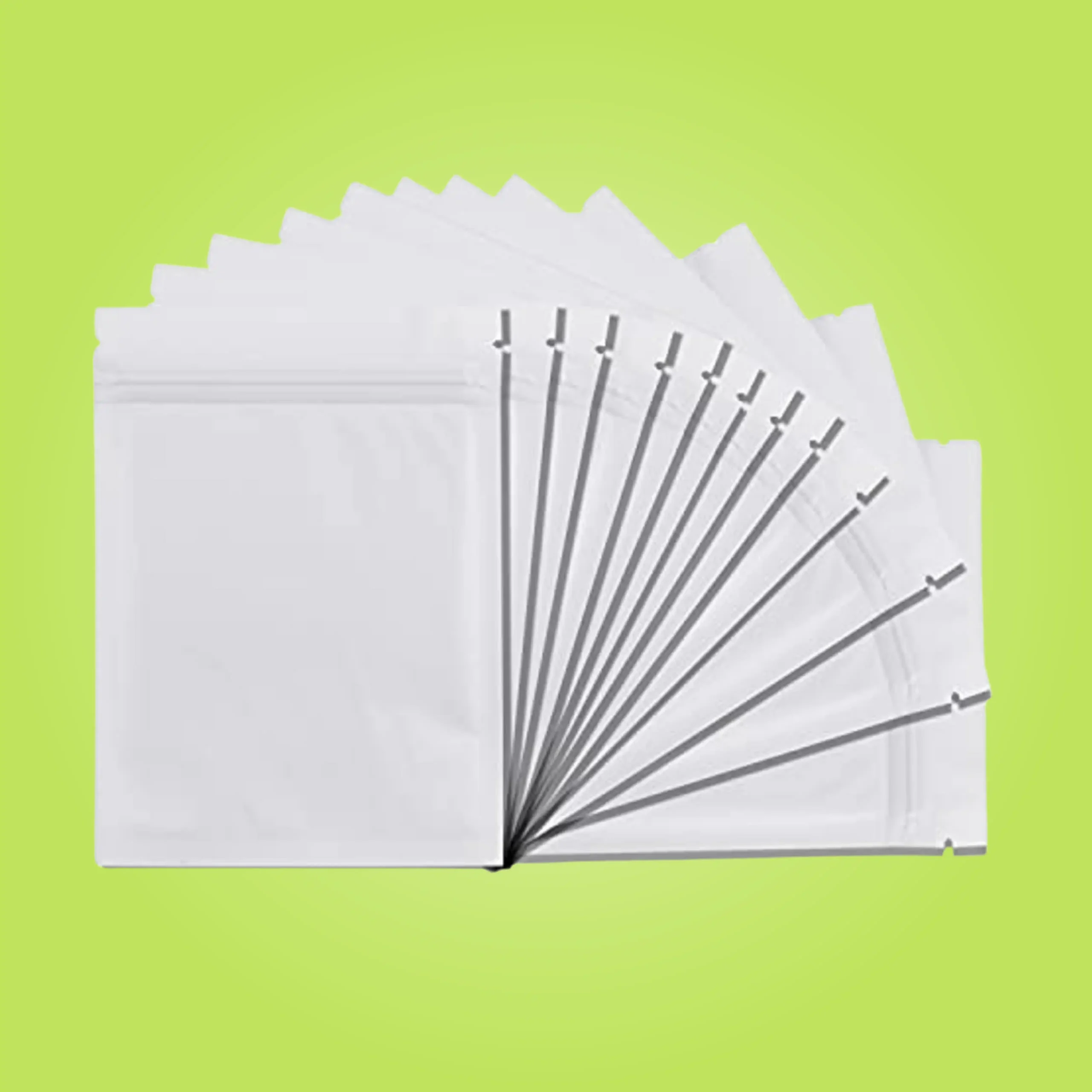 Clear and White Mylar Bags