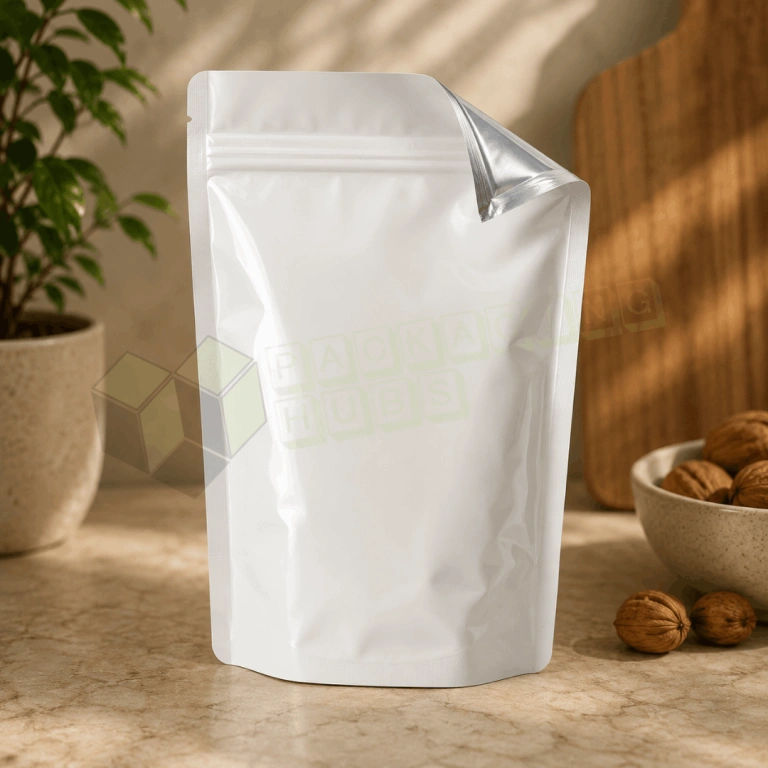 Clear and White Mylar Bags