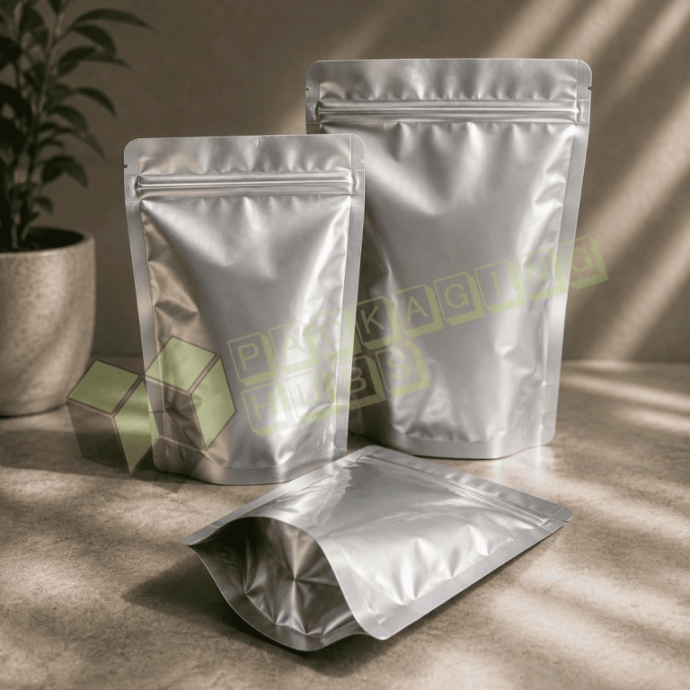 Clear and White Mylar Bags