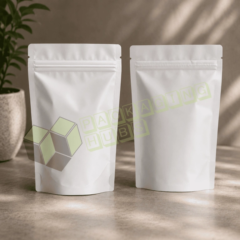 Clear and White Mylar Bags