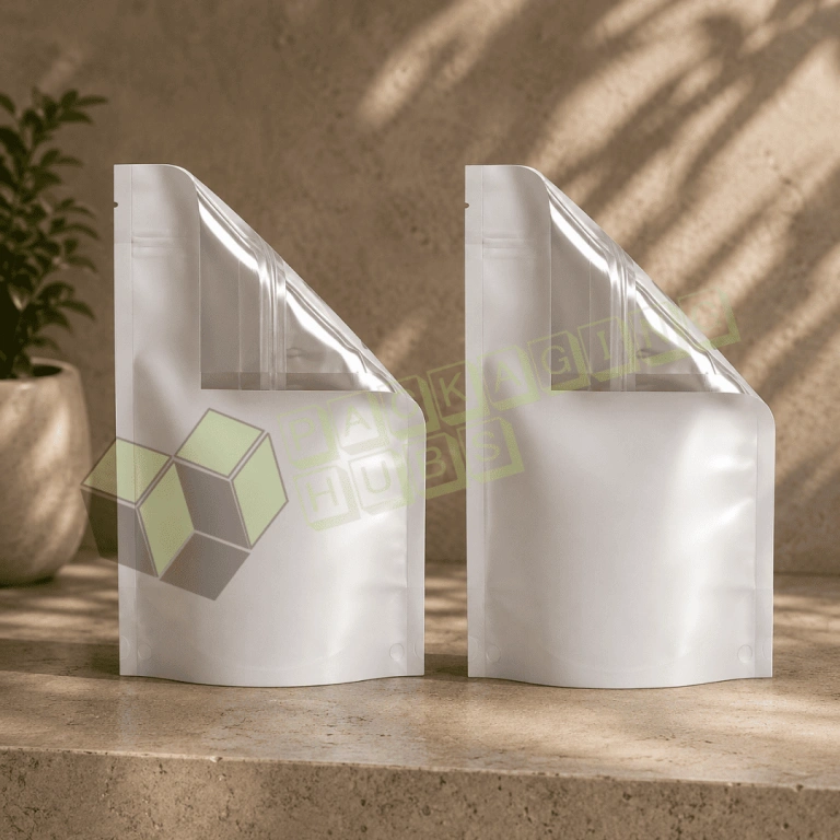 Clear and White Mylar Bags