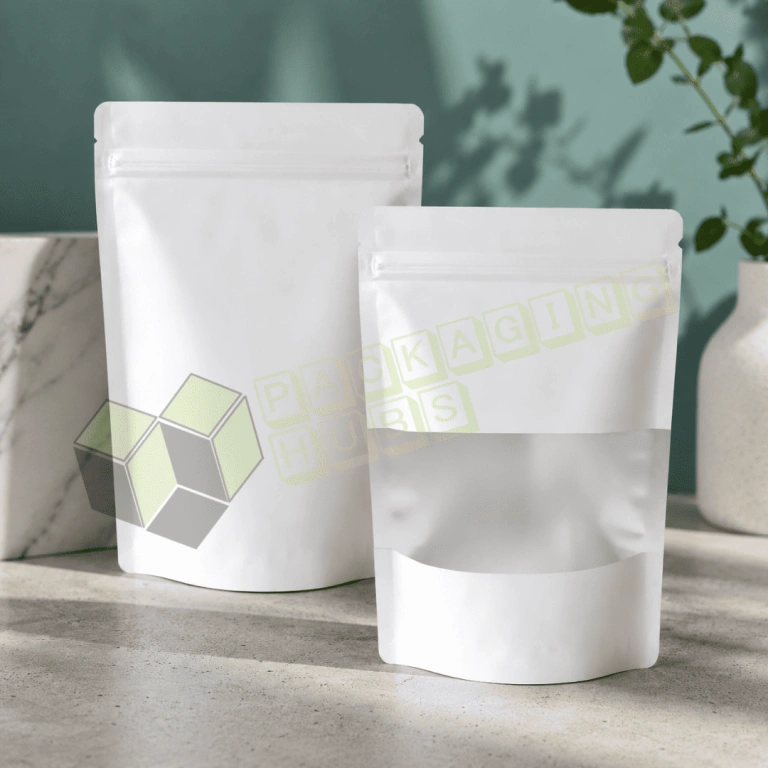 Clear and White Mylar Bags