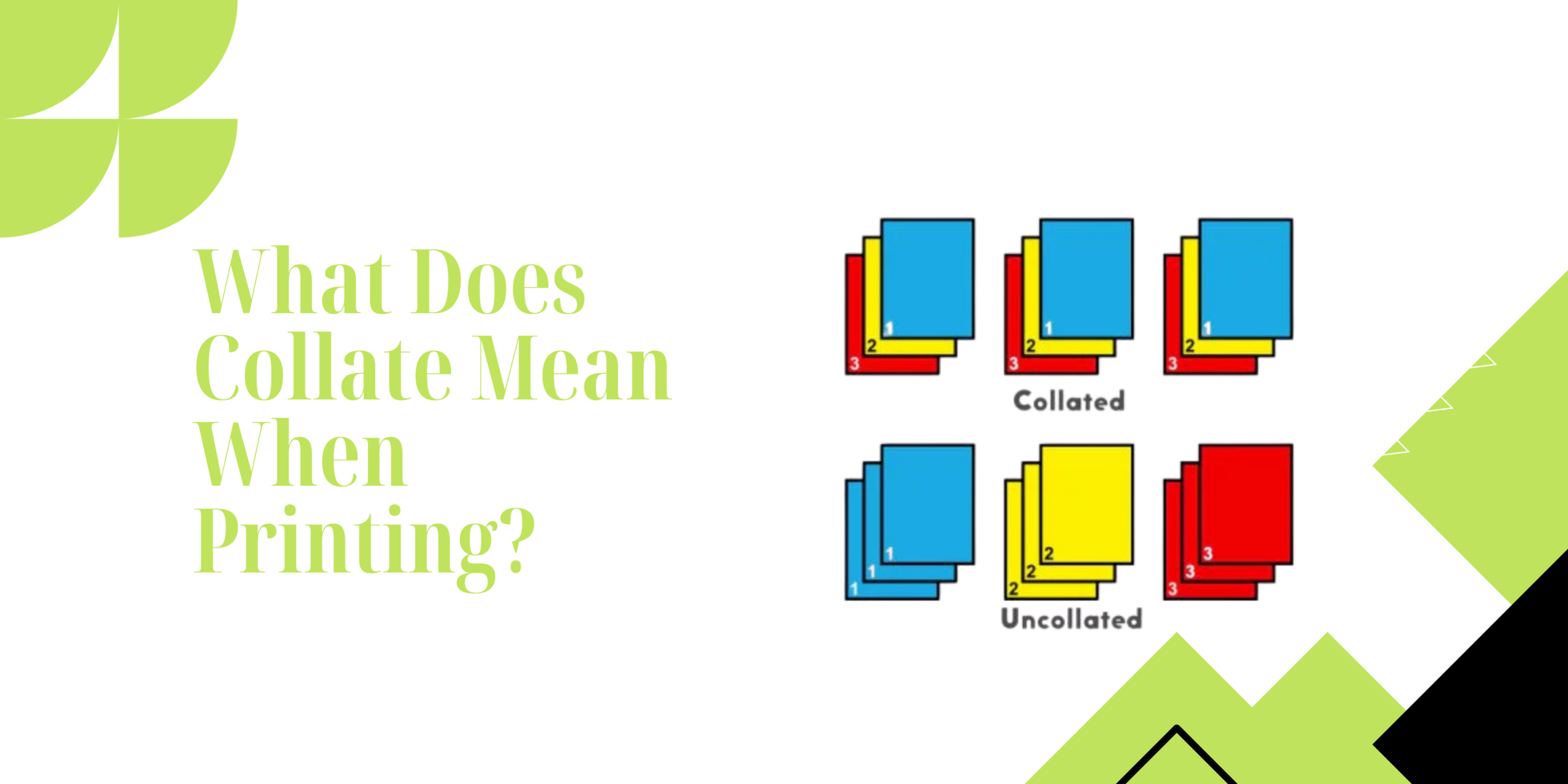 what does collate mean when printing