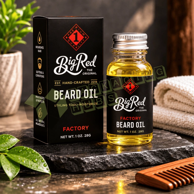 Custom Beard Oil Boxes