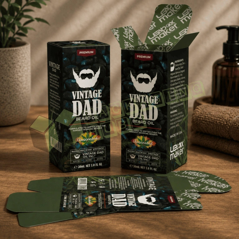 Custom Beard Oil Boxes