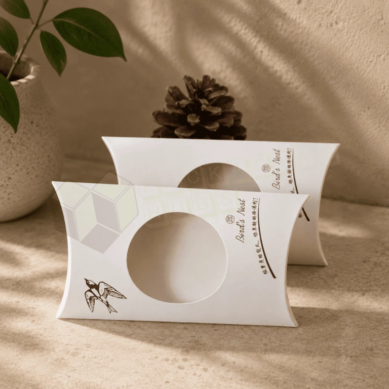 white pillow boxes