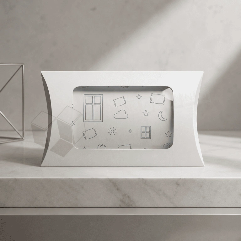 white pillow boxes